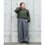 【大きいサイズ】前のめりフリルワイドＰＴ