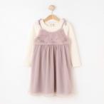 【100-150cm】ファーチュールドッキングキャミワンピ