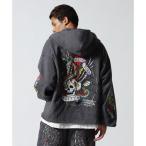 ショッピングhardy FR(13)NDS × Ed Hardy／フレンズ × エド・ハーディ／コラボジップフーディ