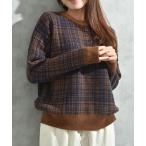 ２色ジャガードクルーネックプルオ