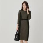 ショッピングラメ 【日本製／ラメ混】ジャージ素材タイトシルエットワンピース