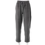 コムサメン ホームウェア ロングパンツストレッチベロア無地