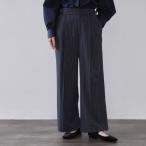 ショッピングラメ ラメストライプワイドパンツ【洗濯機OK】