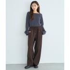 【mil (ミル)】裏ボア リラックスワイドパンツ