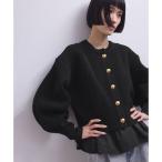 【WEB限定】ペプラムコンビニットカーディガン