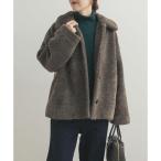 コクーンシルエットボアコート