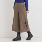 【洗濯機可S-LL】美脚見え あったか圧縮ニット ガウチョパンツ