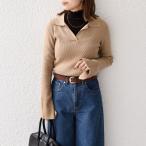 SHIPS Colors:〈手洗い可能〉リブ スキッパー ニット