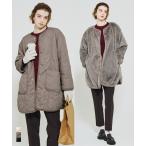 ウォッシャブル リバーシブルファーキルティングミドルコート 全3色