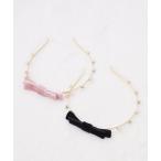 ベロアビジューカチューシャ