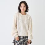 ショッピングlovetoxic 【GOODPRICE】ケーブルニットプルオーバー