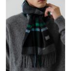 チェックカシミヤマフラー