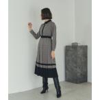 ジオメ柄プリーツワンピース