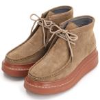 本革　モカシンショートブーツ　デザインブーツ