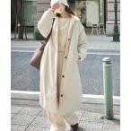 《marina×クラシカルエルフコラボ》あたたか機能性アウター◎襟付き中綿ロングコート