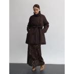 ショッピングAライン ハイネックミドルAラインコート