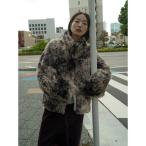 モノトーンミックスミドルファーアウター