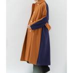 バイカラーロングコート