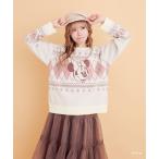 ショッピングミッキー ミッキー／ミニー／アーガイルニットプルオーバー