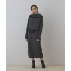 バイカラーオフショルニットワンピース