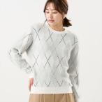 【Pitta Re:)】 ニット フェザーアーガイル プルオーバー レディース