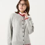 【Pitta Re:)】 ニット レイヤード風 クルーネック カーディガン レディース