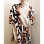 ヒョウ柄フリンジストール
