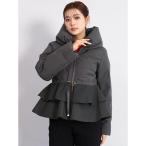 ショッピングダウンコート フリルペプラムダウンコート