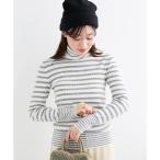 《手洗い可能》リブタートルネックニット