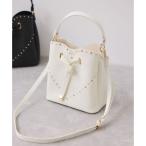 ショッピングスタッズ ラインストーン＆スタッズハートカットバッグ