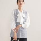 ショッピングセレモニー 【2点セット／洗える／セレモニー】ツイードジレ＆ボウタイブラウス