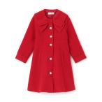 リボンカラー　ウールコート