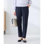【洗える/UVカット】リネンライクストレッチテーパードパンツ