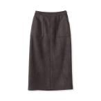 【WEB限定】フェイクスエードナロースカート≪セットアップ対応/洗える≫