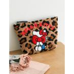 ハローキティヒョウ柄リボンポーチ