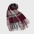 チェックカシミヤマフラー