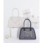 チャーム付きツイード2Wayバッグ