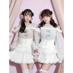 ビジューリボンケーブルオフショルファーニット