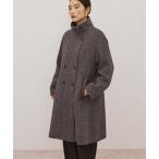 ヘリンボーンスタンドカラーコート