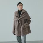 ショッピングショール ショール付きスライバーニットコート