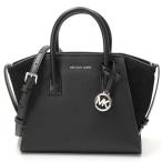 AVRIL レザー スエード トップジップ サッチェル スモール