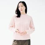 【すっきりコンパクト】スポンディッシュ ケーブル柄プルオーバー