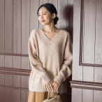 ショッピングスパンコール スパンコールVネックニット≪手洗い可能≫