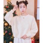 ショッピングミッキー Disney／ミッキーコード刺繍ニットプルオーバー