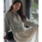 【洗える】ウールカシミヤ パフスリーブ ニット