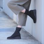 bussola ブソラ◆6.5cmヒール◆スクエアトゥウェッジヒールニットブーツ