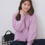 ショッピングラメ モックネックボクシーラメニット【洗濯機OK】《7col》