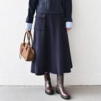SHIPS Colors:〈手洗い可能〉ジャージーメルトン ポケット フレアスカート2◇