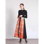 ショッピングスカーフ スカーフプリントドッキングワンピース