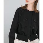 ショッピングフラワー フラワーモチーフカーディガン